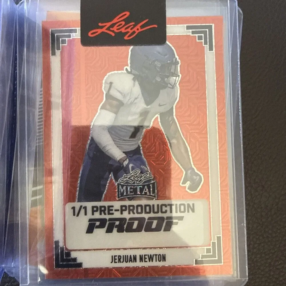 2024 Leaf Metal BRONZE Pre-Production Proof JERJUAN NEWTON Football 1/1